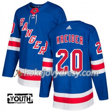 Dětské Hokejový Dres New York Rangers Chris Kreider 20 Adidas 2017-2018 Modrá Authentic